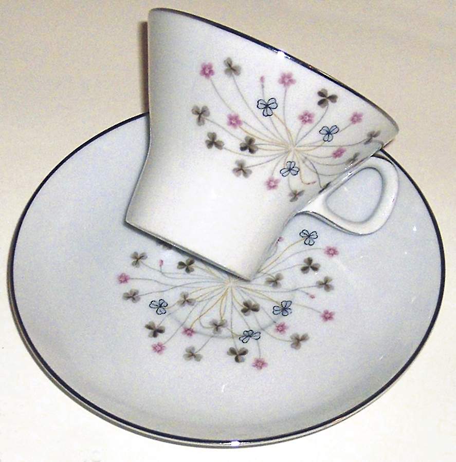 1383 Flat Cup & Saucer Set by Noritake-1