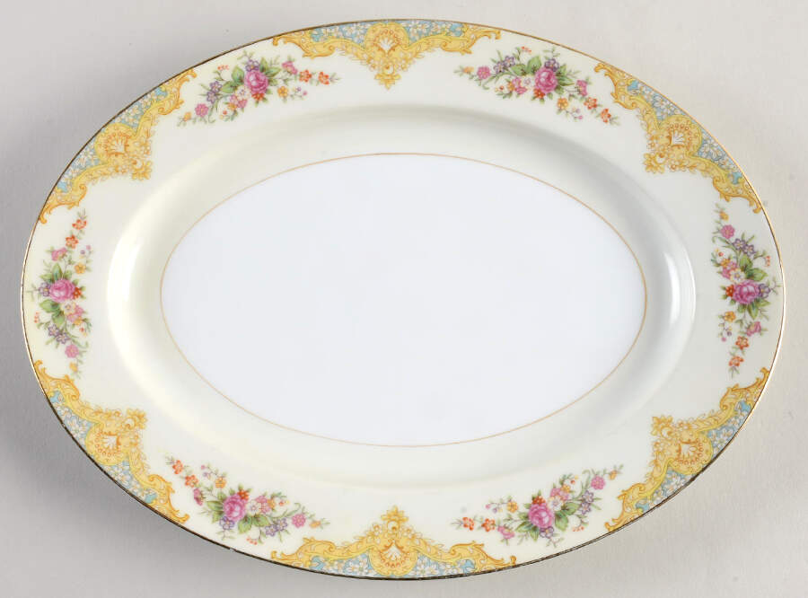 Mystery #207b 11" Oval Serving Platter by Noritake-1