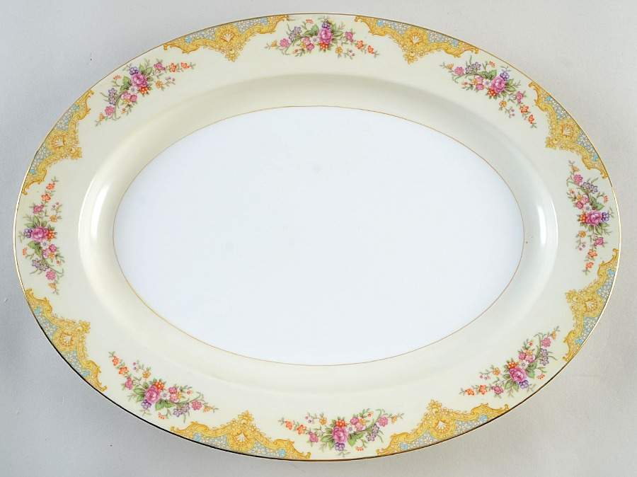 Mystery #207b 16" Oval Serving Platter by Noritake-1