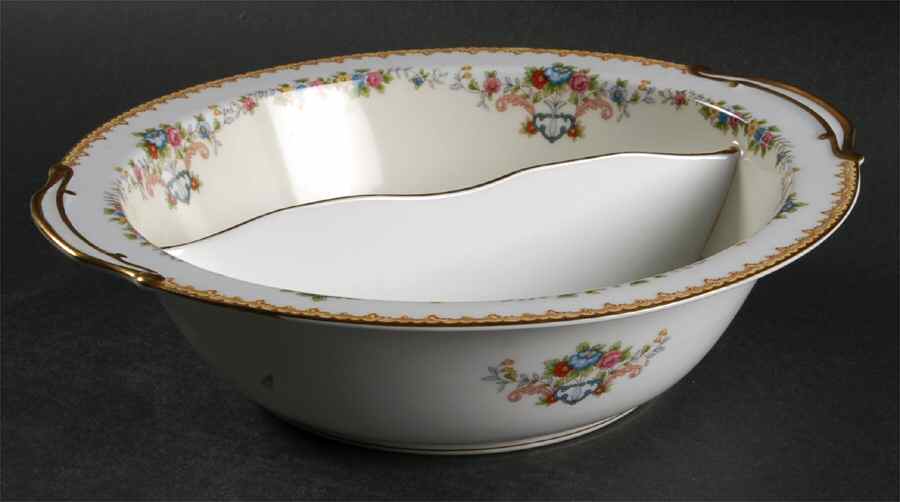 N367 10" Round Divided Vegetable Bowl by Noritake-1