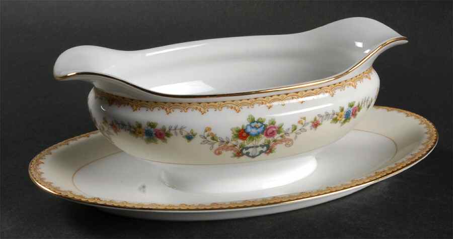 N367 Gravy Boat with Attached Underplate by Noritake-1