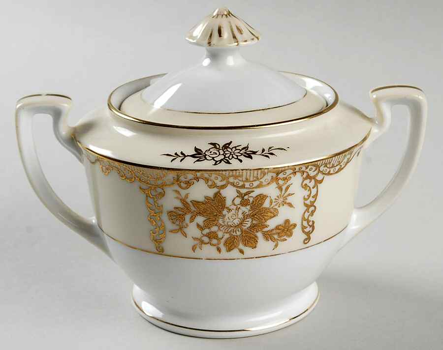 N372 Sugar Bowl & Lid by Noritake-1