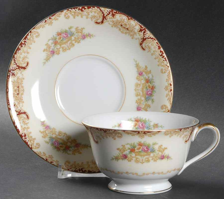 N376 Footed Cup & Saucer Set by Noritake-1