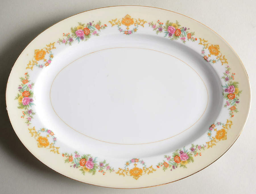 N38 11" Oval Serving Platter by Noritake-1