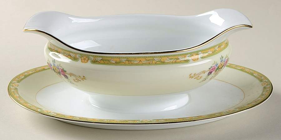 N382 Gravy Boat with Attached Underplate by Noritake-1