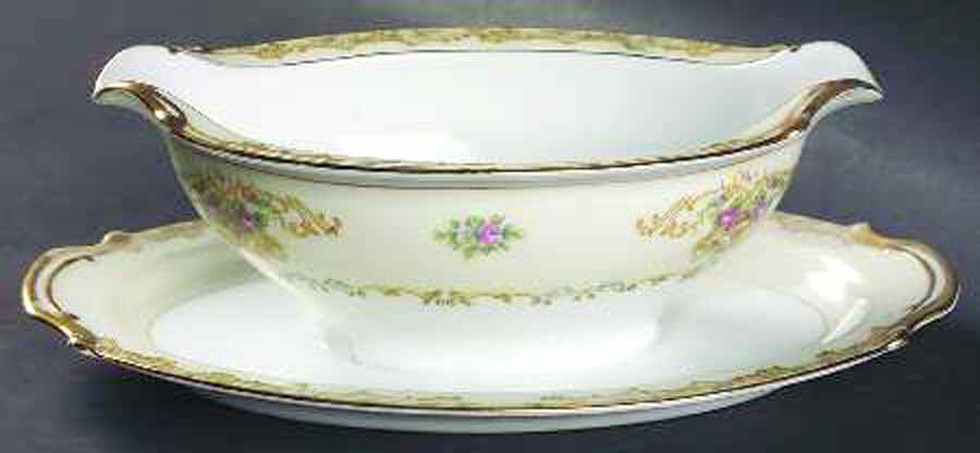 N384 Gravy Boat with Attached Underplate by Noritake-1