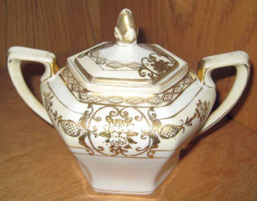N417 Sugar Bowl & Lid by Noritake-1