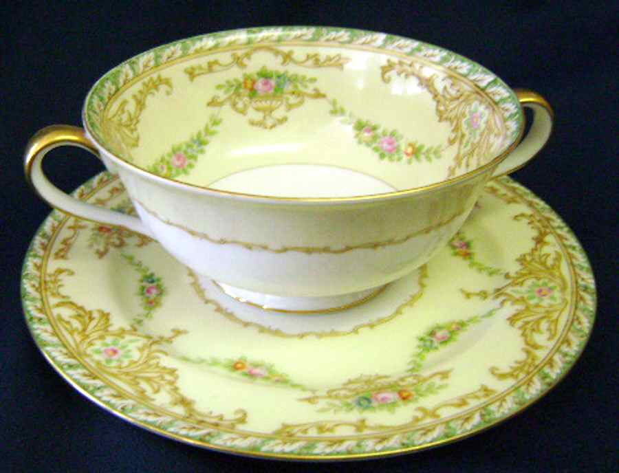 N426 Footed Cream Soup Bowl & Saucer Set by Noritake-1