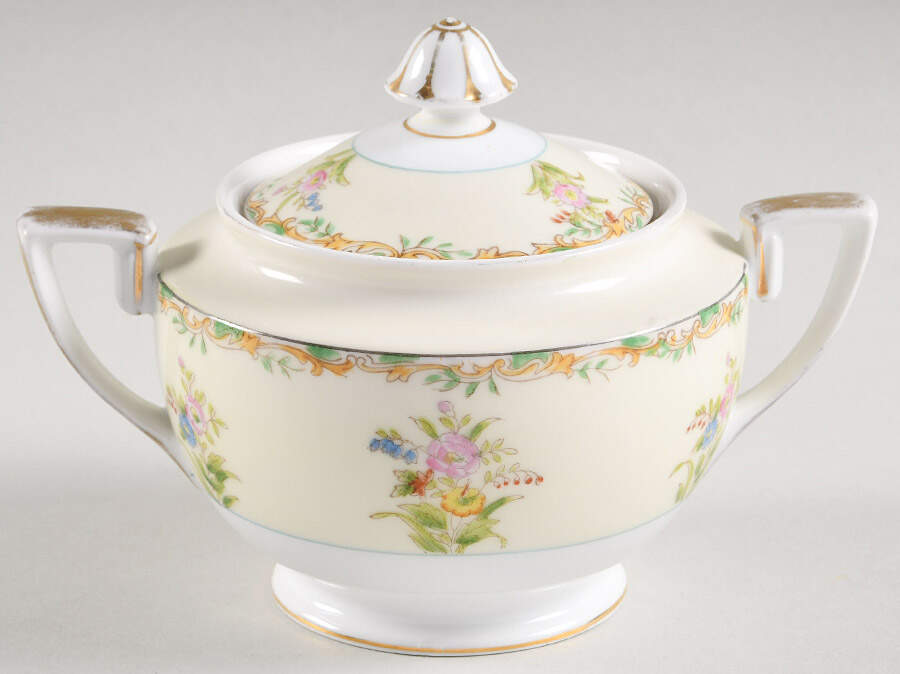 Mystery #138 Sugar Bowl & Lid by Noritake-1