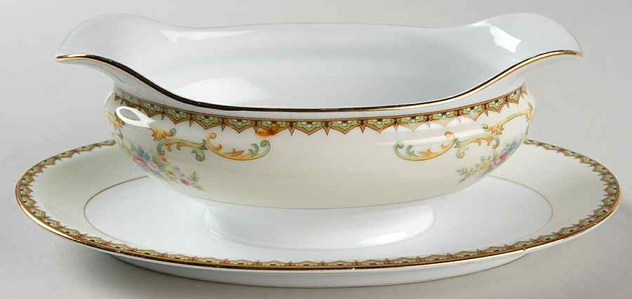 N460 Gravy Boat with Attached Underplate by Noritake-1