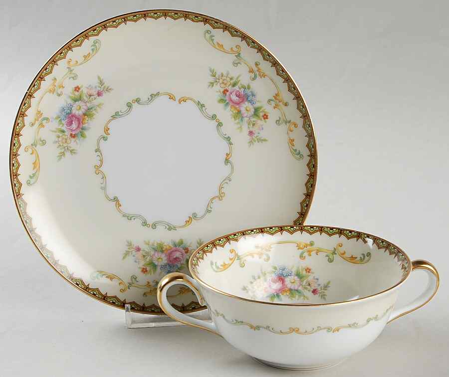N460 Flat Cream Soup Bowl & Saucer Set by Noritake-1