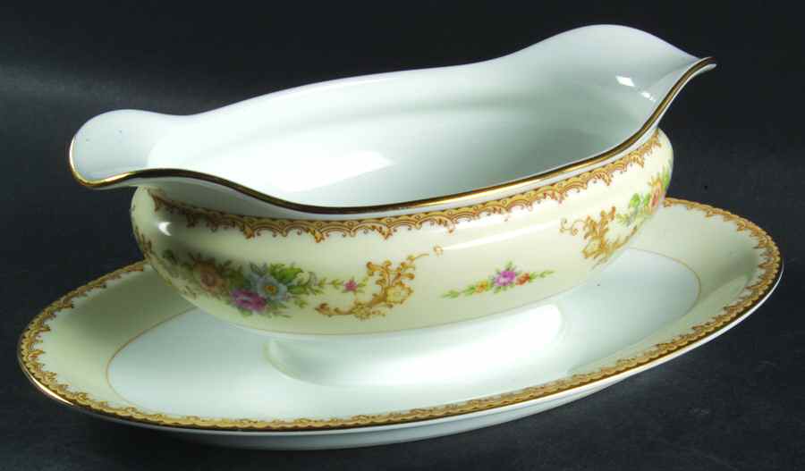 N476 Gravy Boat with Attached Underplate by Noritake-1
