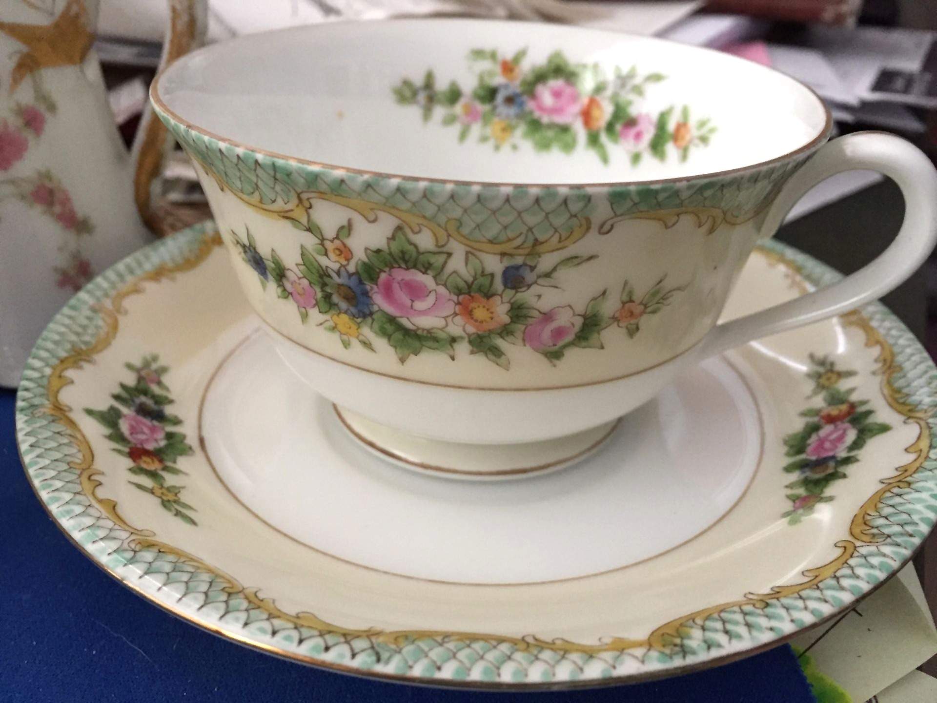 N486 Footed Cup & Saucer Set by Noritake-1
