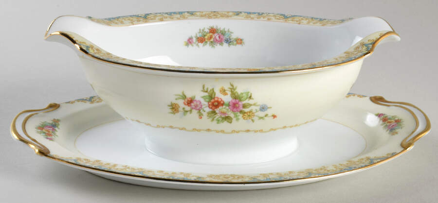 N50 Gravy Boat with Attached Underplate by Noritake-1