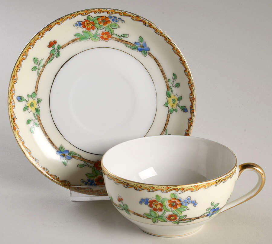 N503 Flat Cup & Saucer Set by Noritake-1