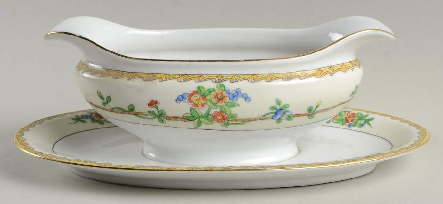 N503 Gravy Boat with Attached Underplate by Noritake-1