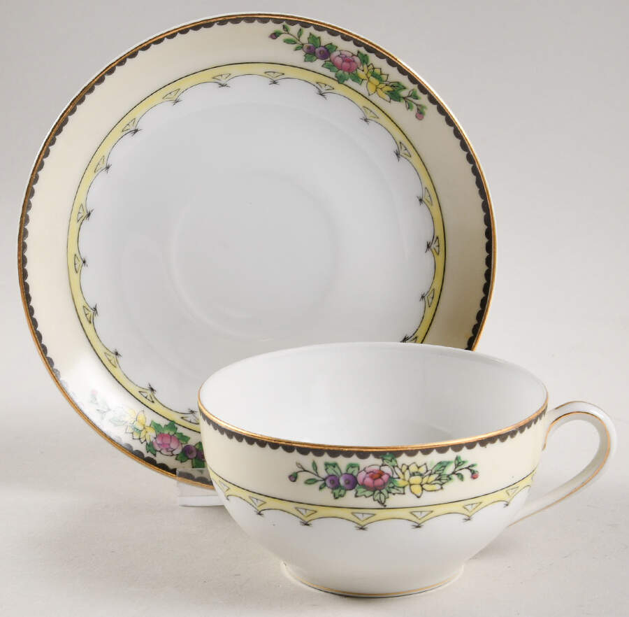 N507 Flat Cup & Saucer Set by Noritake-1
