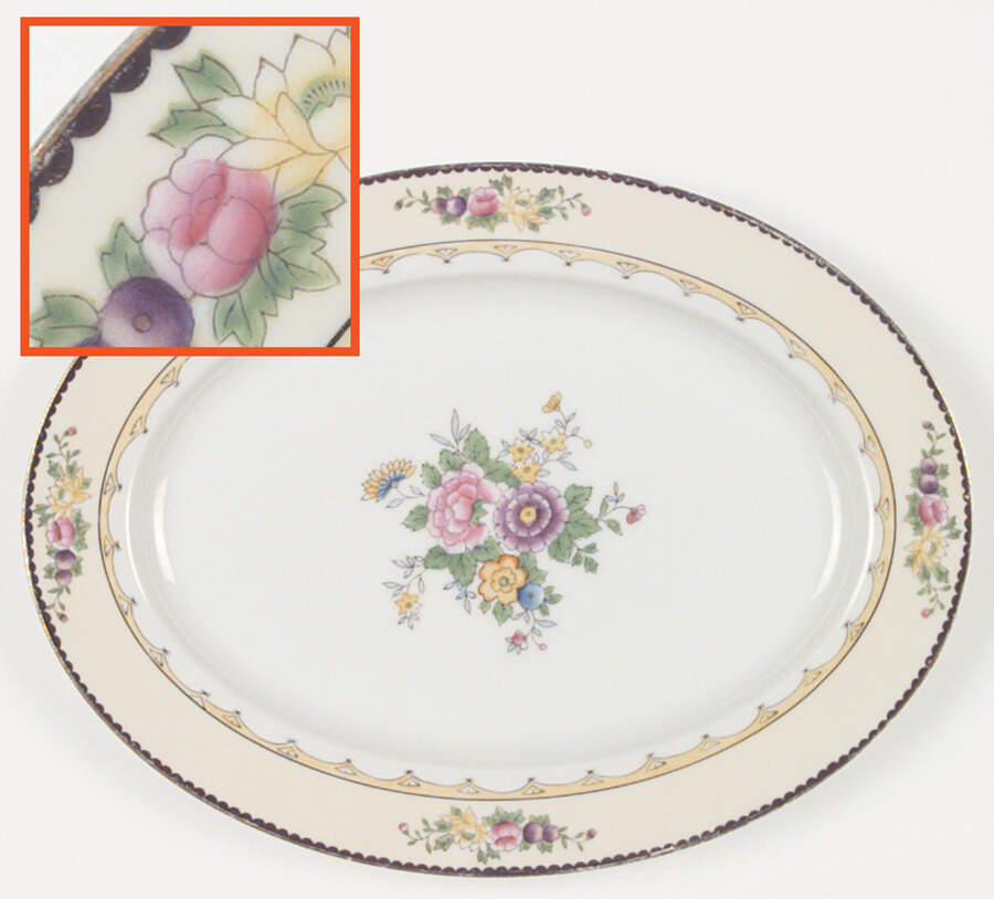 N507 11" Oval Serving Platter by Noritake-1
