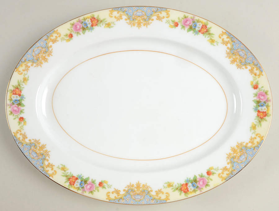 N51 11" Oval Serving Platter by Noritake-1