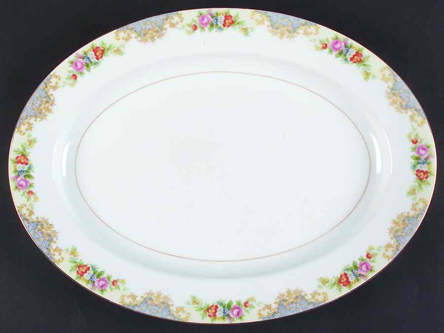 N51 16" Oval Serving Platter by Noritake-1