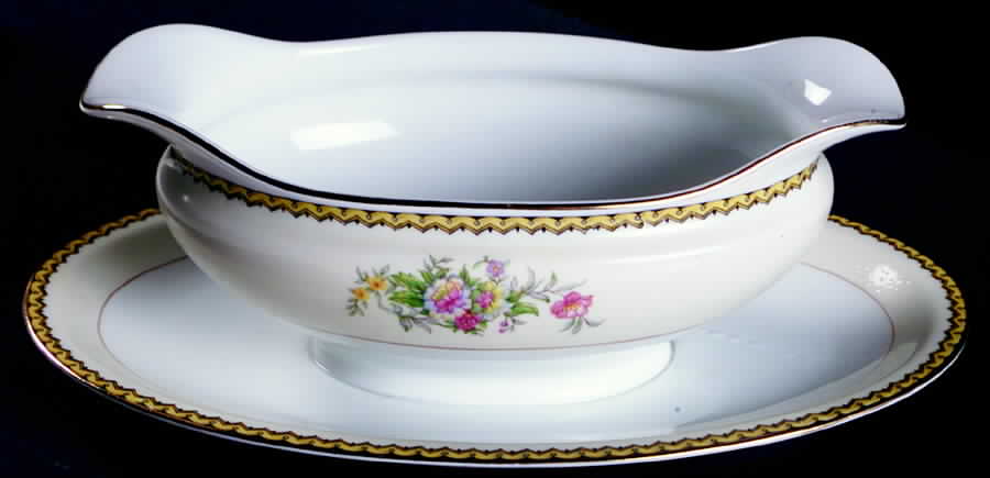 N511 Gravy Boat with Attached Underplate by Noritake-1