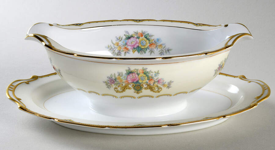 N553 Gravy Boat with Attached Underplate by Noritake-1