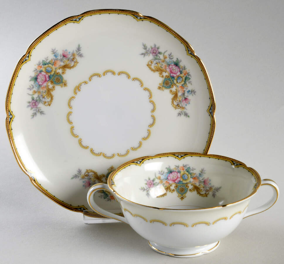 N553 Cream Soup Bowl & Saucer Set by Noritake-1