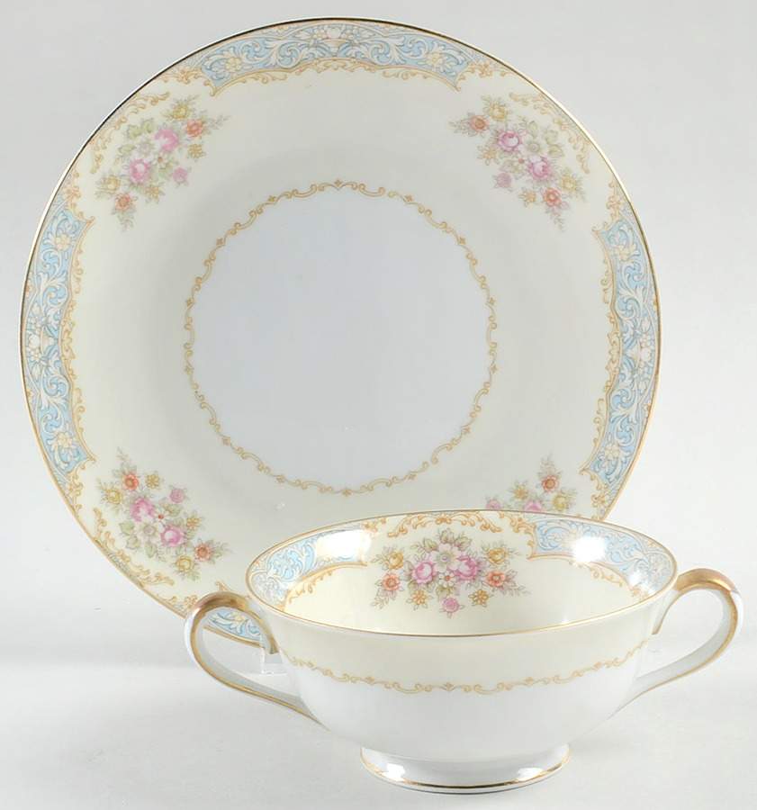 N60 Footed Cream Soup Bowl & Saucer Set by Noritake-1