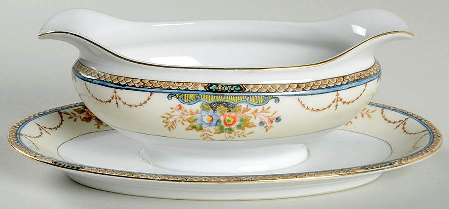 N603 Gravy Boat with Attached Underplate by Noritake-1