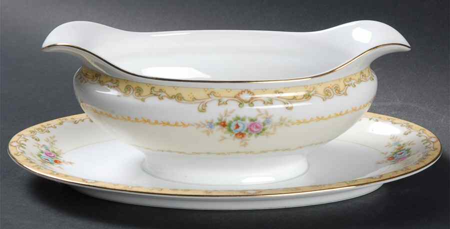 N61 Gravy Boat with Attached Underplate by Noritake-1