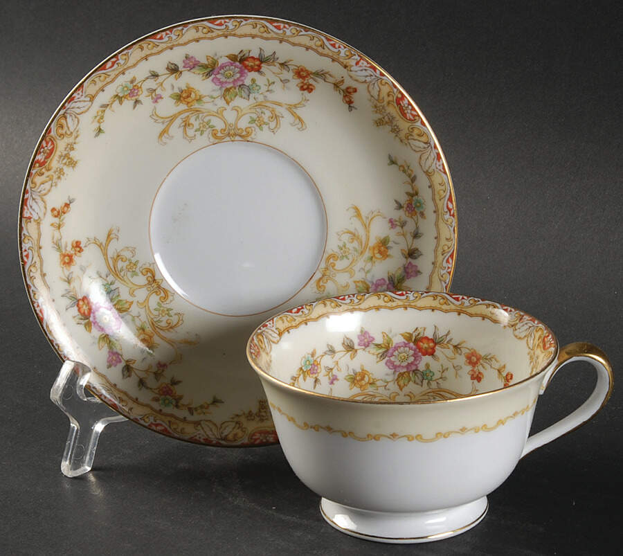 N62 Footed Cup & Saucer Set by Noritake-1
