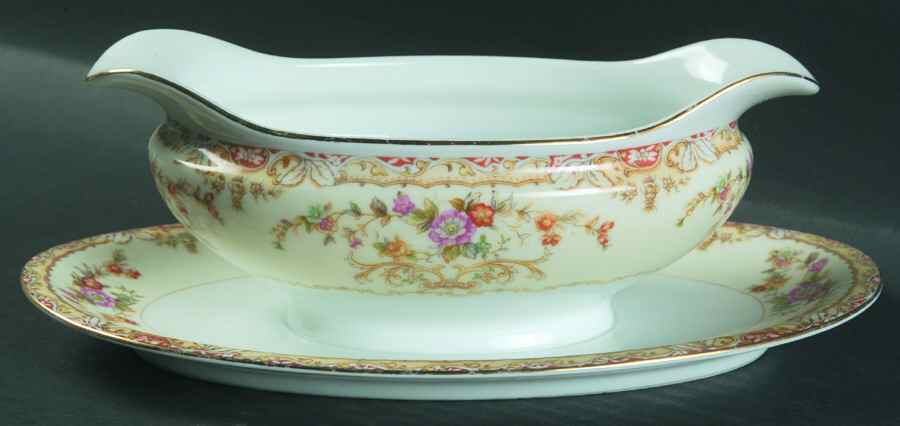 N62 Gravy Boat with Attached Underplate by Noritake-1