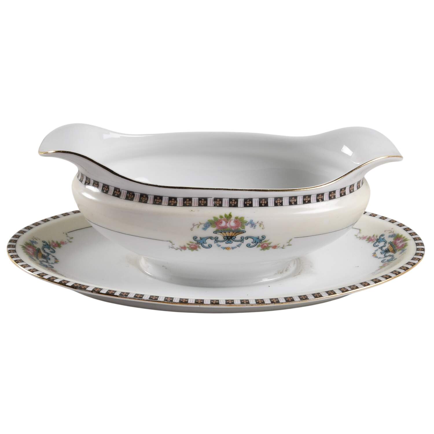 N622 Gravy Boat with Attached Underplate by Noritake-1