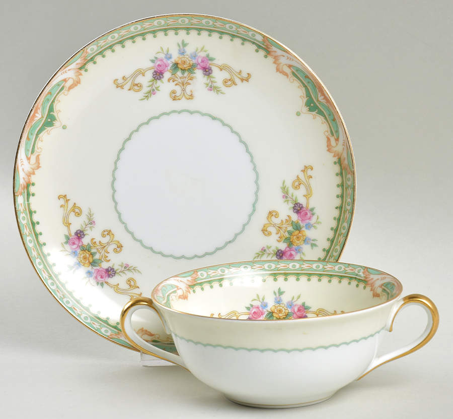 N65 Flat Cream Soup Bowl & Saucer Set by Noritake-1