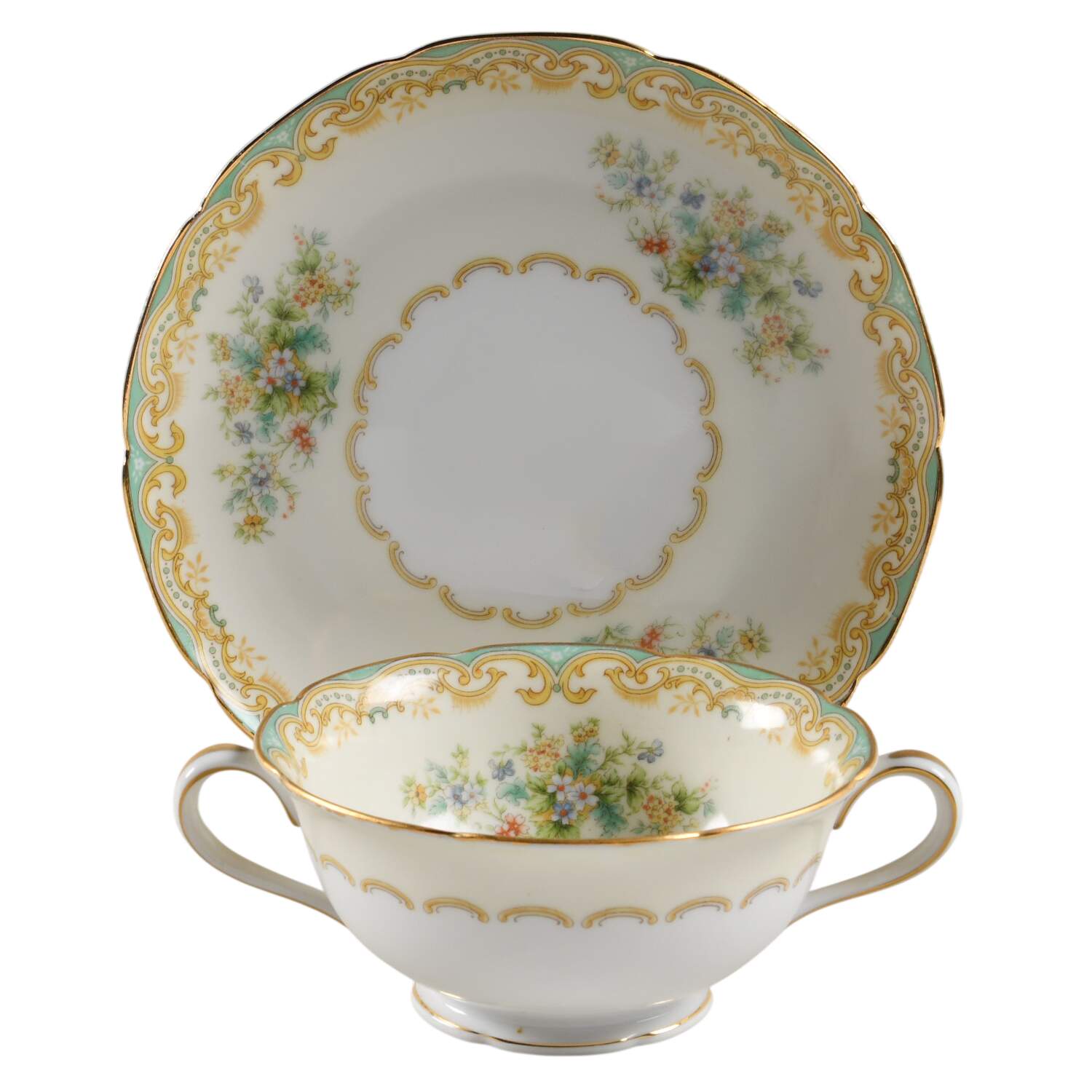 N650 Cream Soup Bowl & Saucer Set by Noritake-1