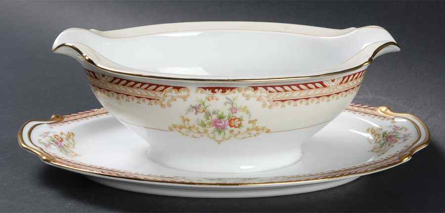 N66 Gravy Boat with Attached Underplate by Noritake-1