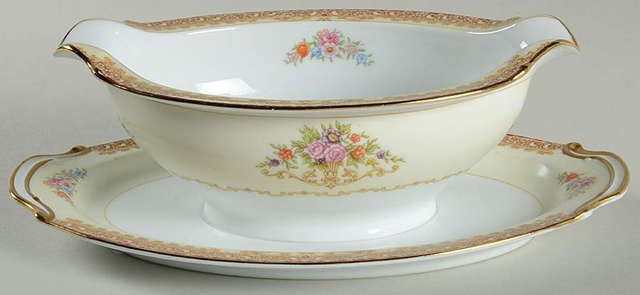 N68 Gravy Boat with Attached Underplate by Noritake-1