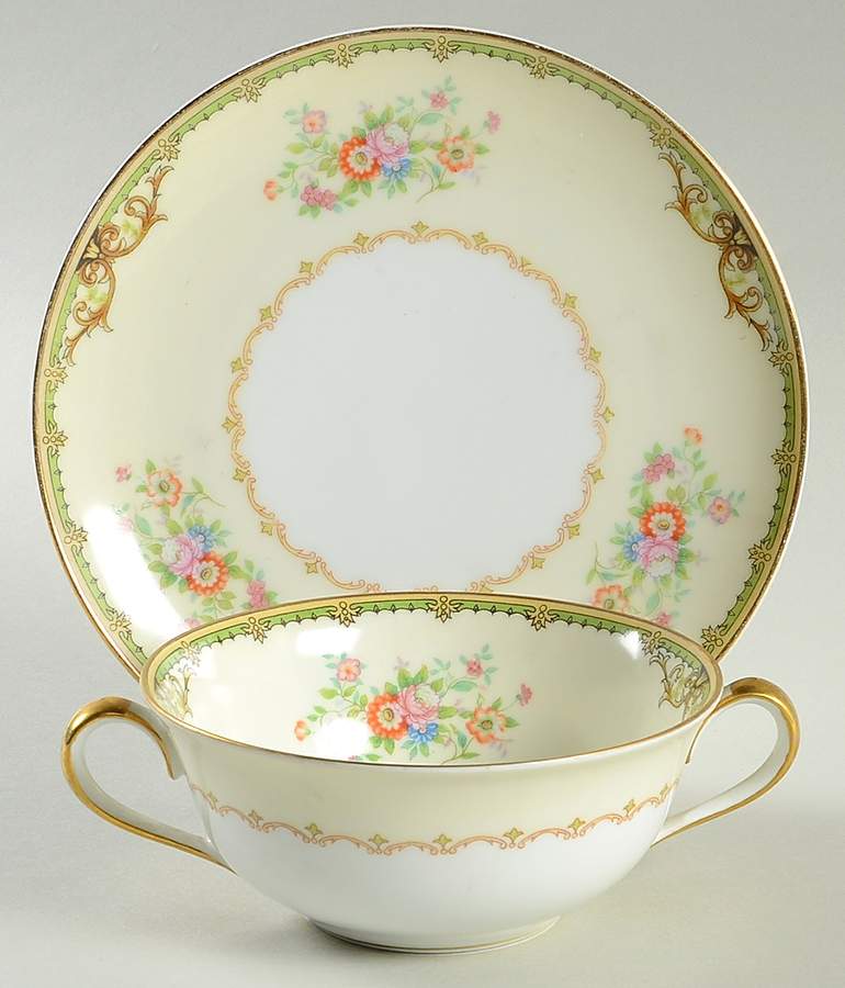 N686 Flat Cream Soup Bowl & Saucer Set by Noritake-1