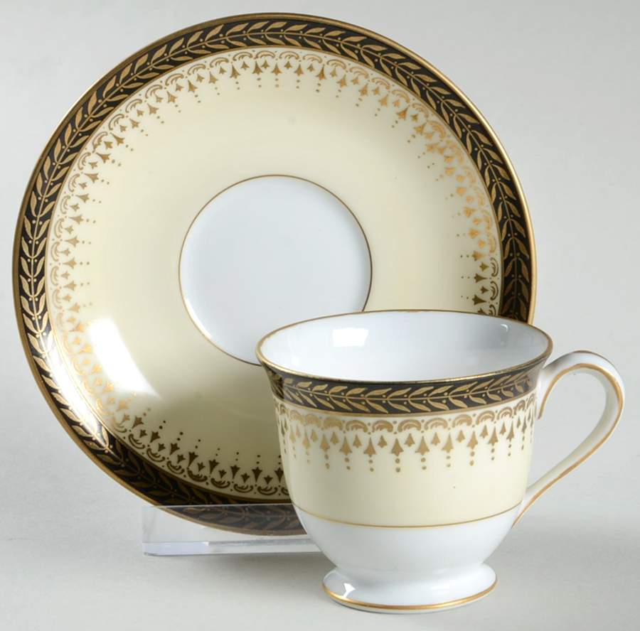 Goldbeam Footed Demitasse Cup & Saucer Set by Noritake-1