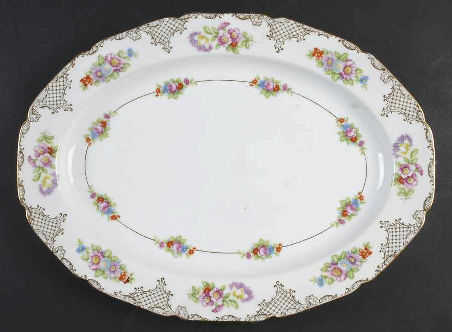 N696 15" Oval Serving Platter by Noritake-1