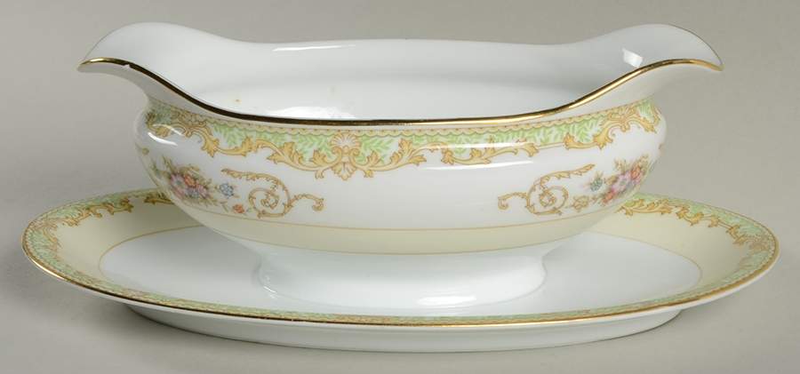 N70 Gravy Boat with Attached Underplate by Noritake-1