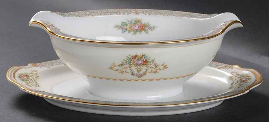 N74 Gravy Boat with Attached Underplate by Noritake-1