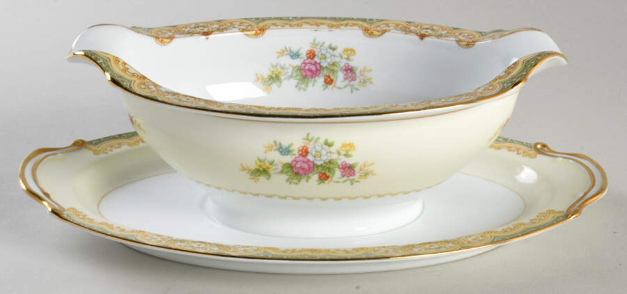 N797 Gravy Boat with Attached Underplate by Noritake-1