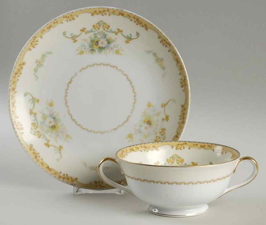 N82 Footed Cream Soup Bowl & Saucer Set by Noritake-1