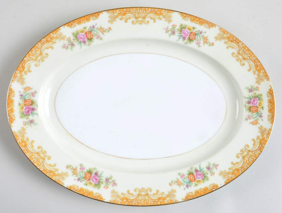 N83 11" Oval Serving Platter by Noritake-1