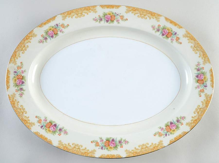 N83 16" Oval Serving Platter by Noritake-1