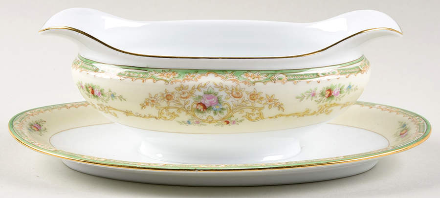 N830 Gravy Boat with Attached Underplate by Noritake-1