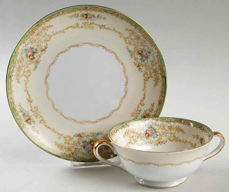 N830 Footed Cream Soup Bowl & Saucer Set by Noritake-1