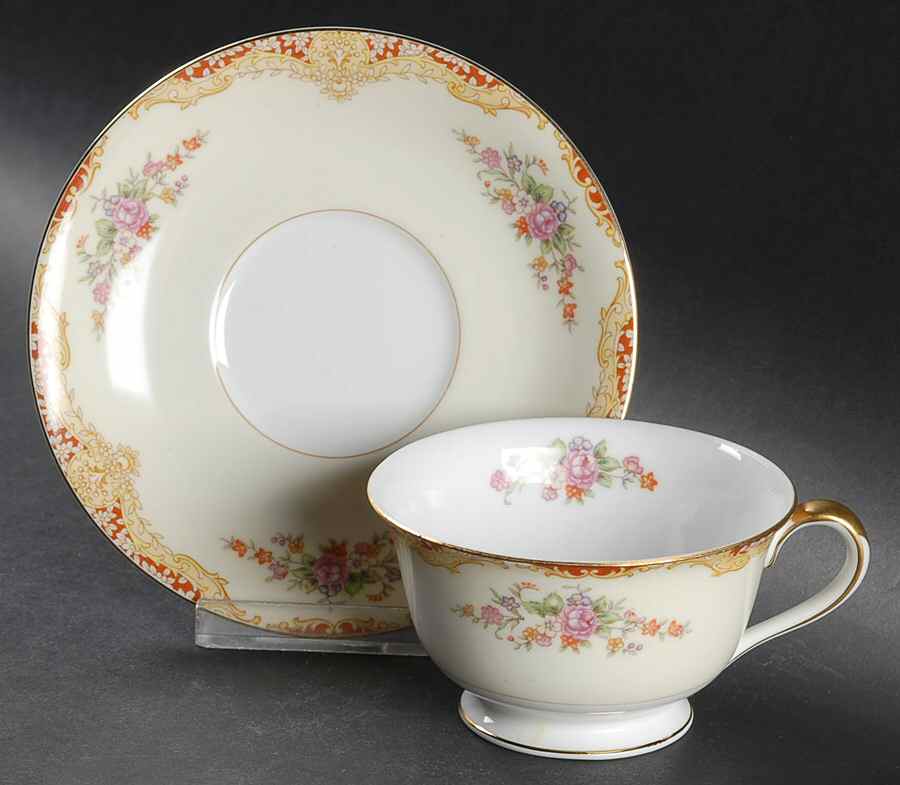 N834 Footed Cup & Saucer Set by Noritake-1
