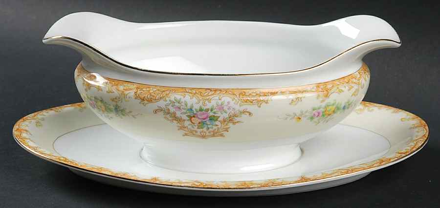 N848 Gravy Boat with Attached Underplate by Noritake-1